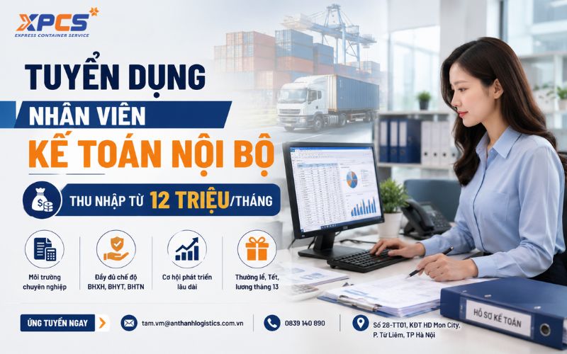 Tuyển Dụng Nhân Viên Kế Toán Nội Bộ Tại Hà Nội Thu Nhập Từ 12 Triệu