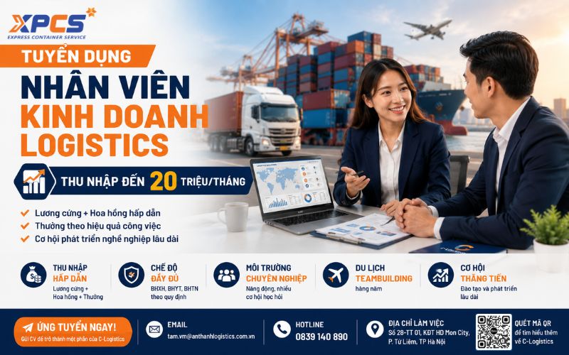 Tuyển Dụng Nhân Viên Kinh Doanh Logistics Thu Nhập Đến 20 Triệu Tại Hà Nội