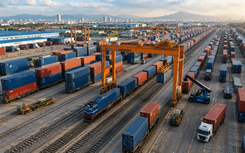 cảng container đường sắt