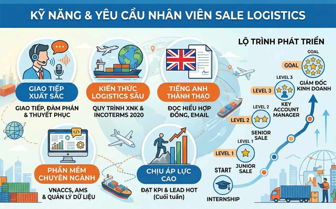Kỹ Năng Và Yêu Cầu Của Nhân Viên Sale Logistics