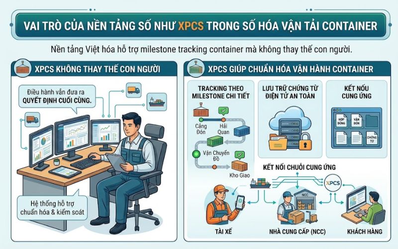Vai Trò Của Nền Tảng Số Như XPCS Trong Số Hóa Vận Tải Container